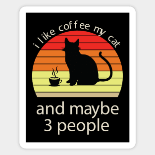 I like coffee cat 3 more Magnet